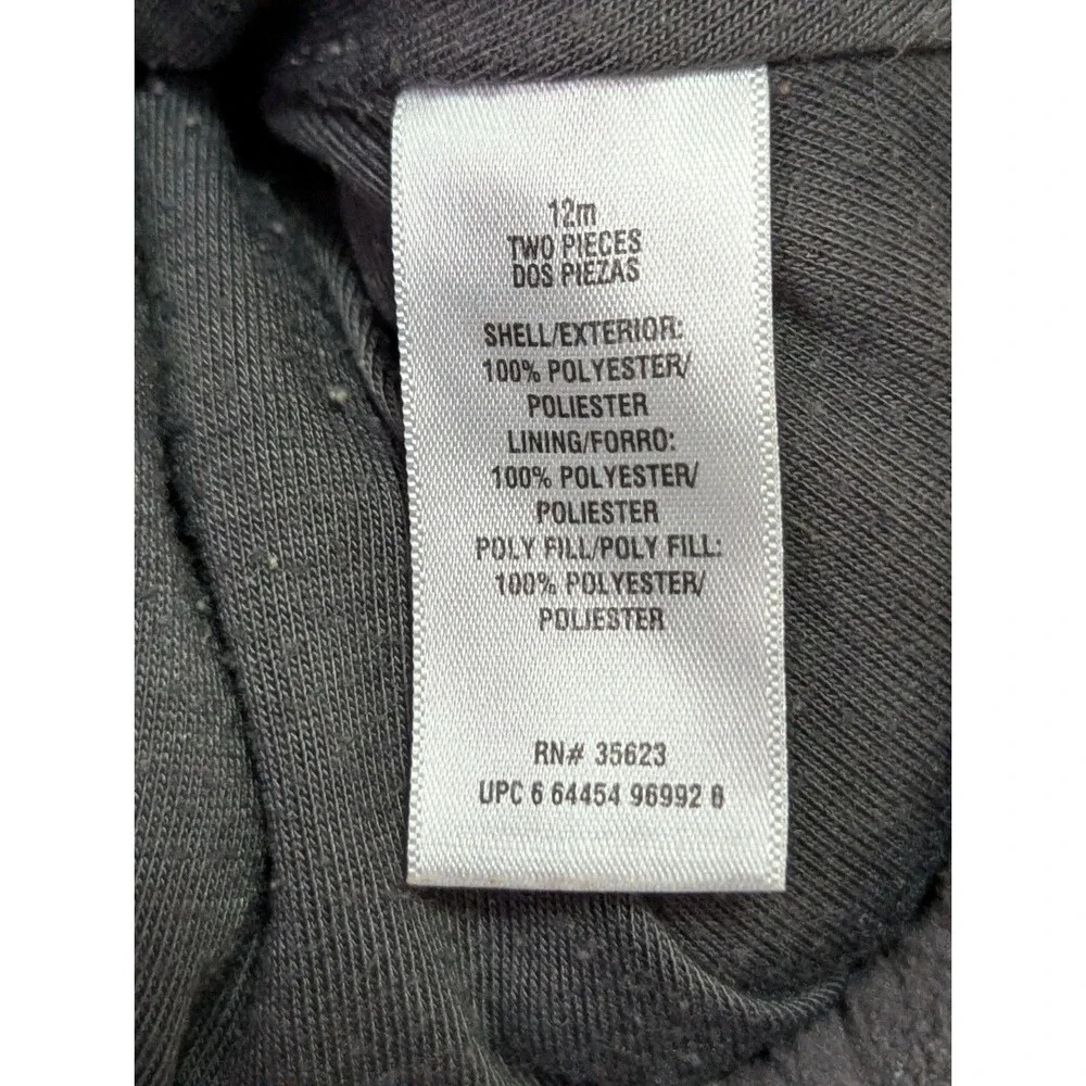 Carters Puppy Jacket Costume Infant 12 mos Gray Spotted Zip Hooded Halloween